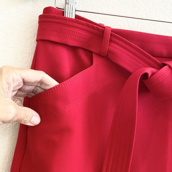 Banana Republic Women’s Skirt‎ Side Slit Side Zip Career A Line Belt Size 6 - Picture 3 of 10